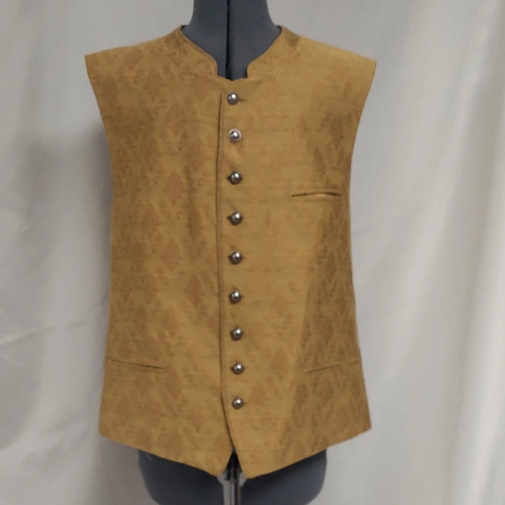 Kruger Men's Gold Trachtenweste NWOT - Picture 1 of 4